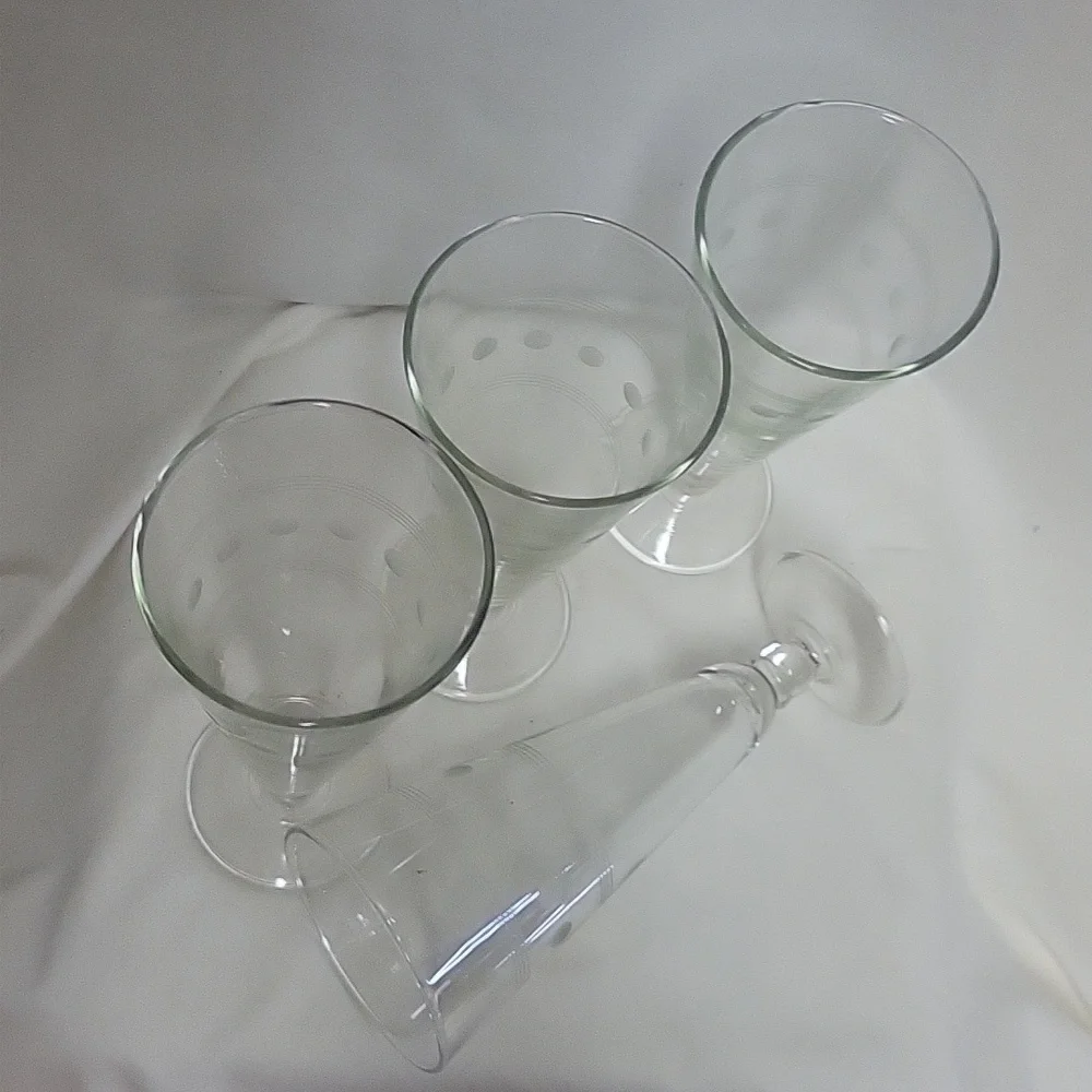Vintage Circles and Bands 10 oz Pilsner Drinking Glasses, set of 4